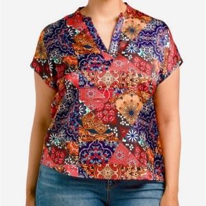 NICOLE MILLER PLUS SIZE BLOUSE 3X